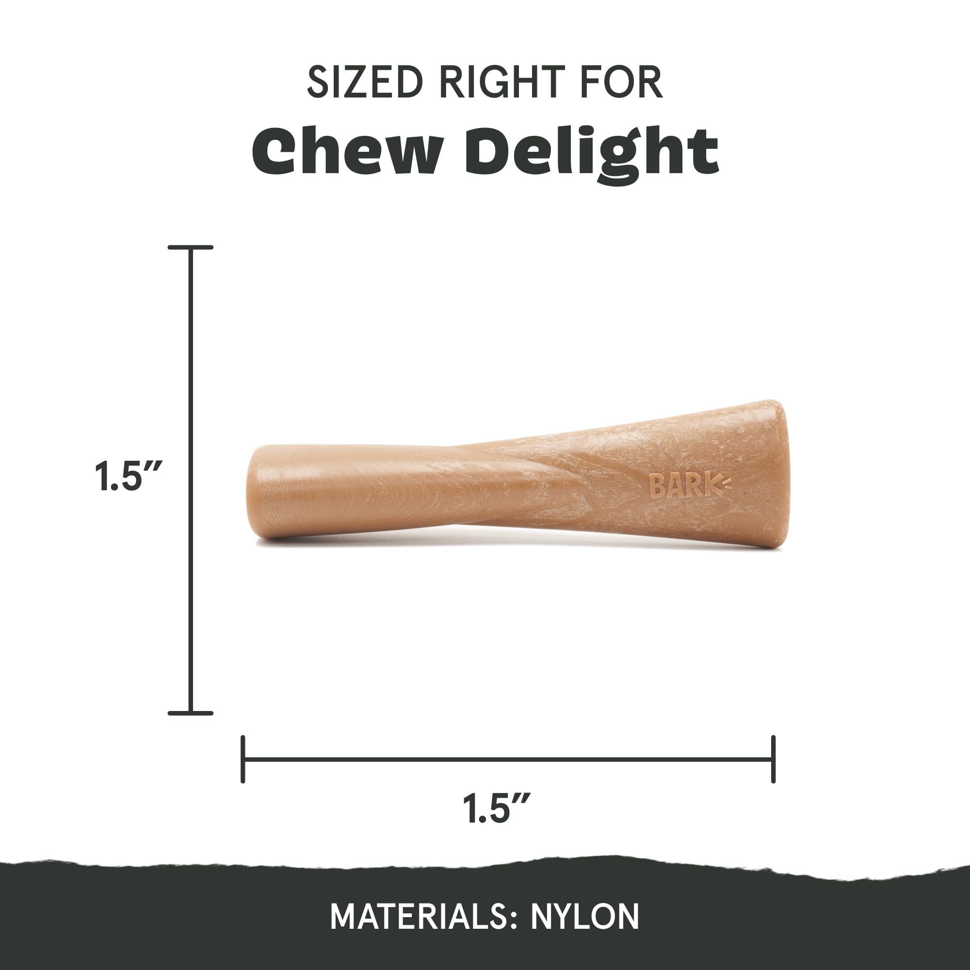 Barkbox Super Chewer Tough Dog Chew Toys for Aggressive Chewers, Dental Stimulating (Bacon Bone - Small)