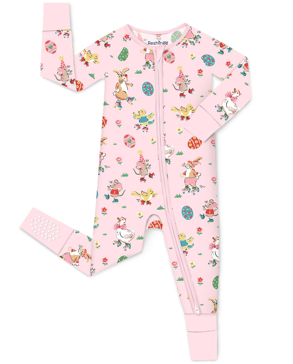 babee Reshinee Bamboo Viscose Baby Footie Pajama, Zipper Pajamas for Baby Boys & Baby Girls 0-24M