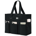 Becokan Large Tote Bag for Women Waterproof with 12 Pockets Top Zipper Closure Utility Teacher Nurse Bags for Work School