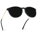 WearMe Pro Round Polarized Sunglasses for Women - UV400 Protection, Lightweight Tortoise Shell Frame, Vintage Retro Designer Style (Gold Frame/Black Lens)