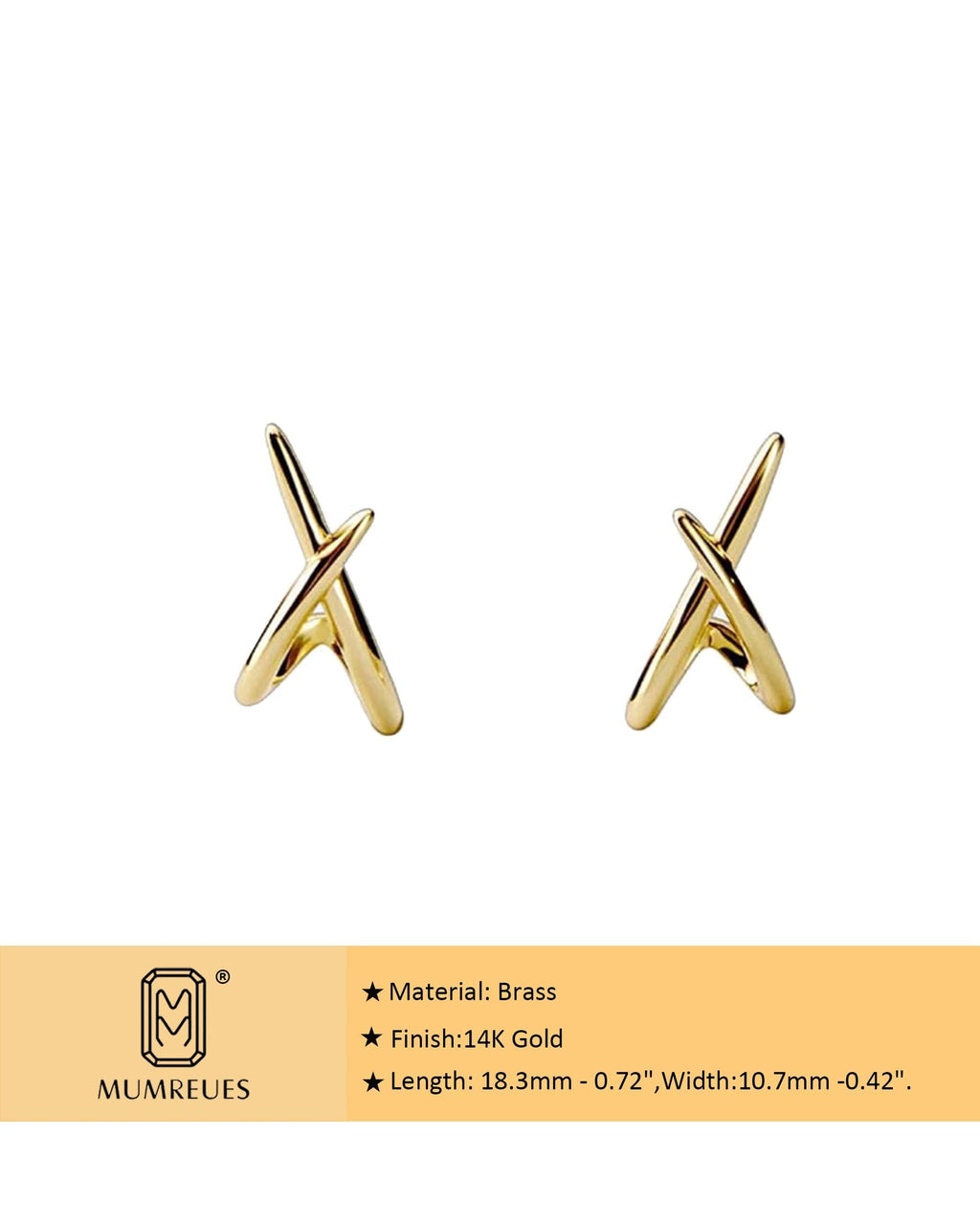 MUMREUES Gold Earrings for Women Trendy,14K Gold Plated Stud Earrings Dainty Earrings Simple Minimalist Gold Earrings Hypoallergenic Earring for Women Gifts