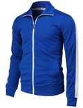 H2H Men's Lightweight Full Zip Softshell Jacket Long Sleeve Soft Coat for Hiking Golf BLUE US M/Asia L (CMOJA134)