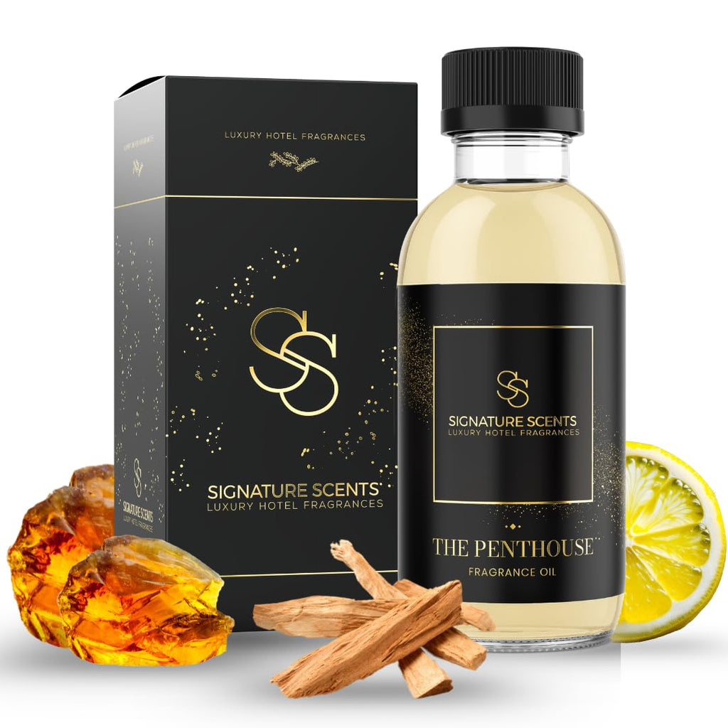 Luxury Hotel Diffuser Oil for Hotels and Homes - Aromatherapy Oils for use with an Essential Oil Diffuser at Home - Fragrance-Scent Diffuser Oil Blend (The Penthouse) 4.05fl oz (120ml)