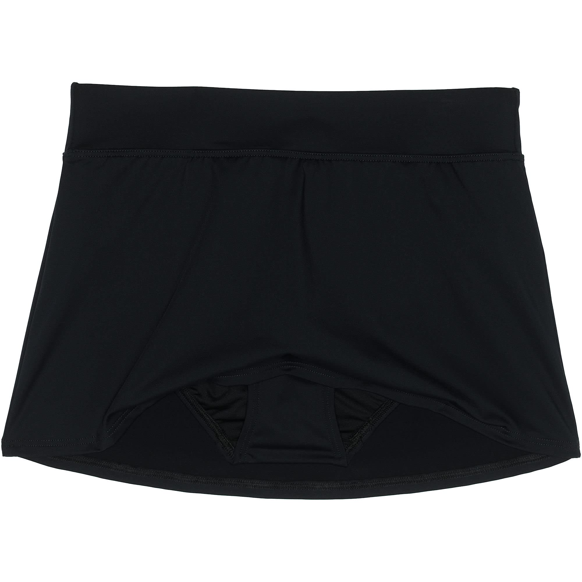 Lands' End Womens Chlorine Resistant Mini Swim Skirt Swim Bottoms Black Regular 4