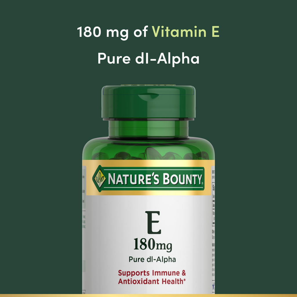 Nature's Bounty Vitamin E Pills and Supplement Softgels, Supports Antioxidant Health, 400iu, 120 Count