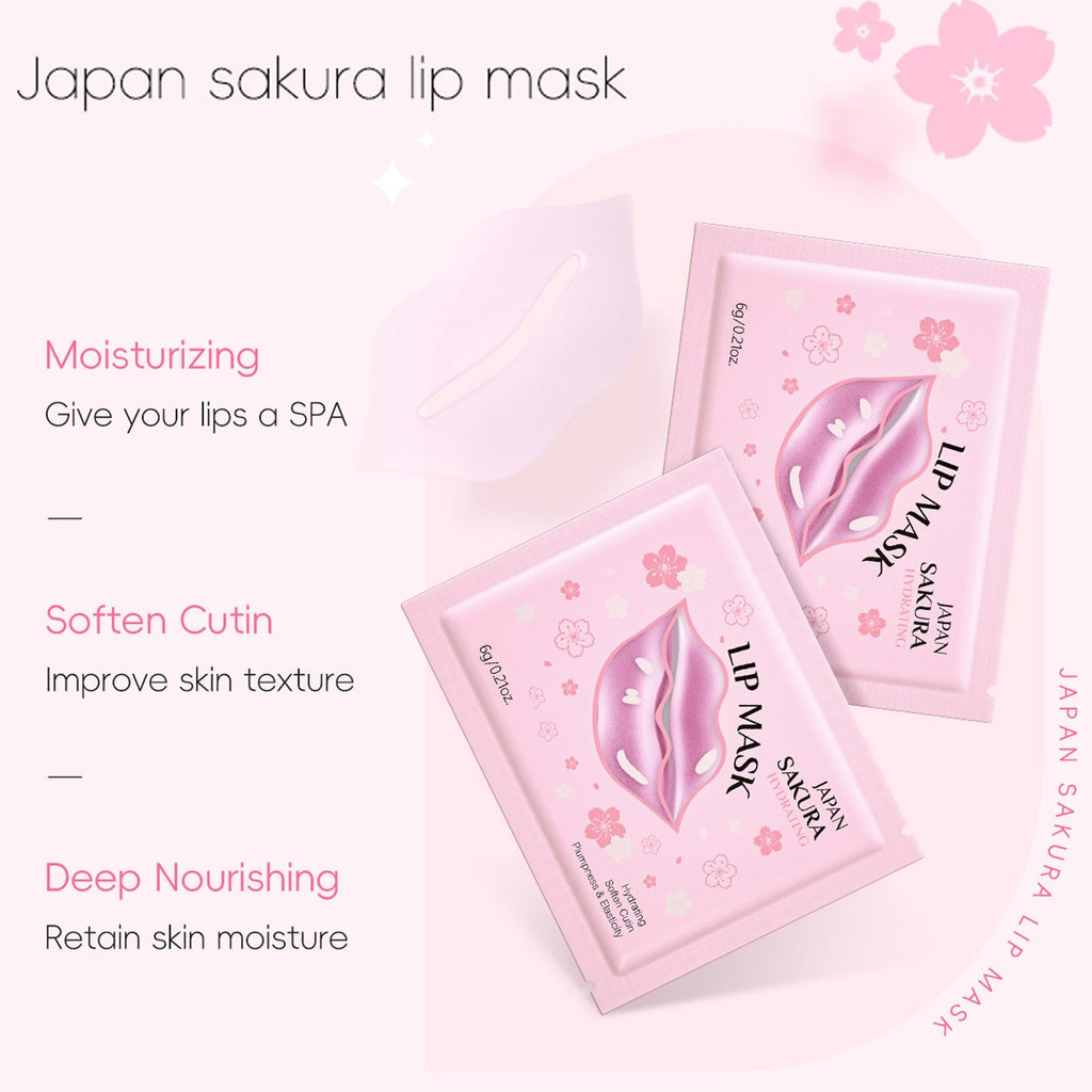 Skin Care Set For Teenagers Girls with Cute Mini Luggage,Sakura Skin Care Sets & Kits,Pamper Sets For Girls Gifts,Skincare Set,Serum,Cleanser,Sleep Mask,Mud Mask,Lip Mask,Hair Pins (Sakura)
