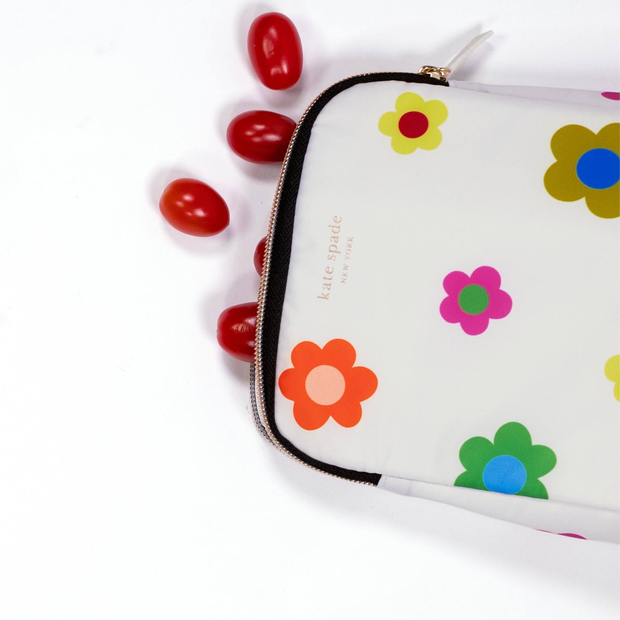 kate spade new york Insulated Snack Bag Keeper with Zipper, Reusable Thermal Sandwich Bag Holders for Lunch Bag, Gingham Garden