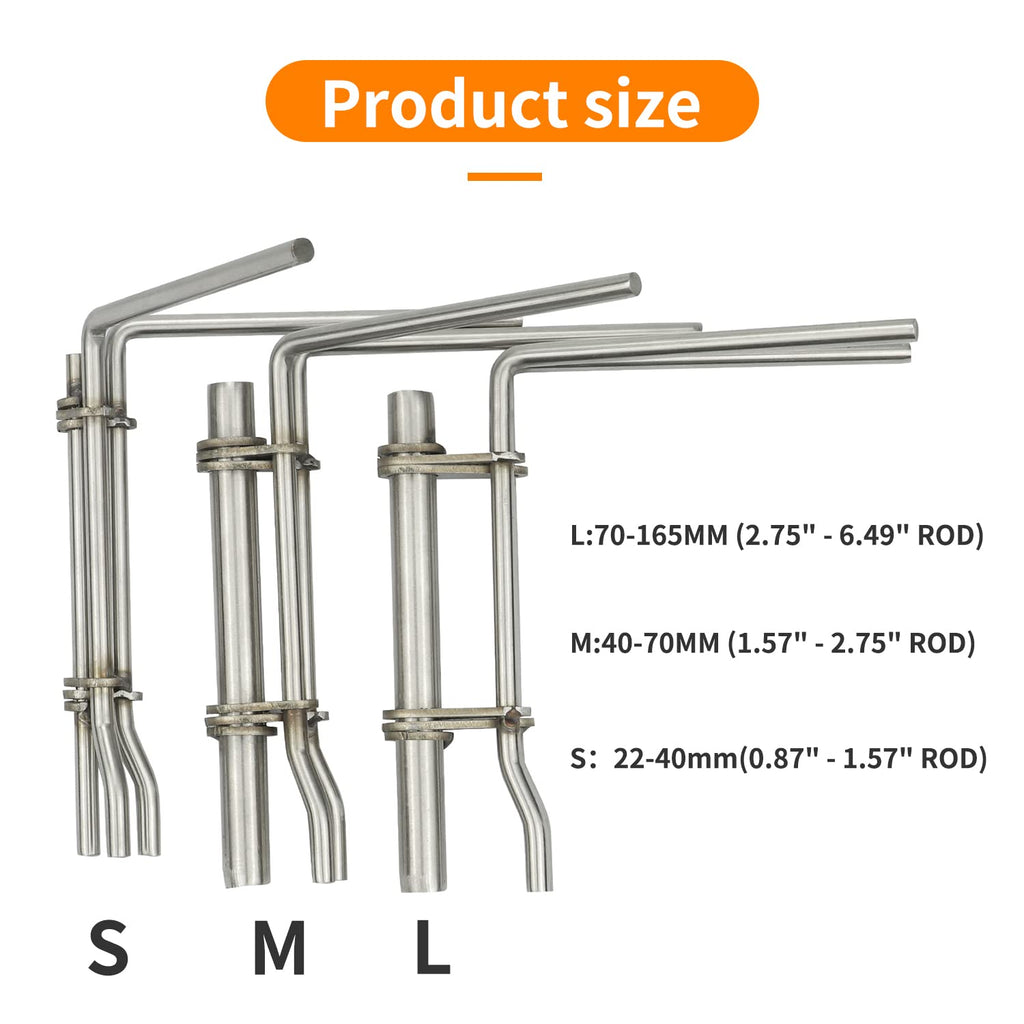 Mejiao Hydraulic Cylinder Piston Rod Seal Installation Tool, for U-Cup Seal Installer - 3 PCS （S/M/L）