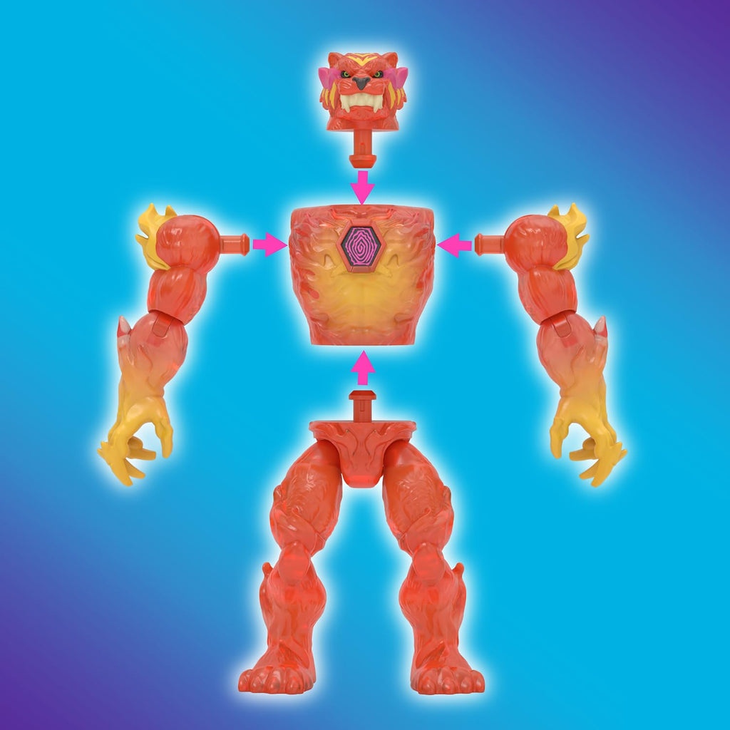 MrBeast Lab Hybrids Mega Pack, Reveal Different Hybrid Parts to Create 5 Mix & Match Action Figures, Including a Mega Torso Panther Experiment to Reveal Real Colors, Collect 30+ Beasts