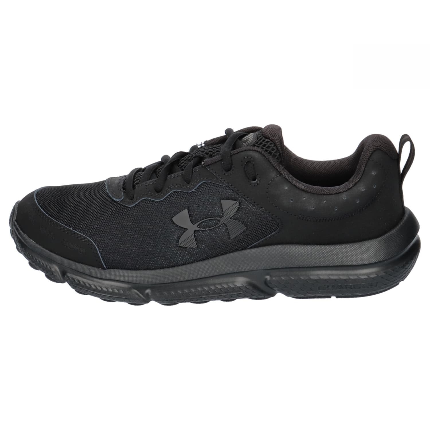Under Armour Men's Charged Assert 10 Shoes, (002) Black/Black/Black, 10