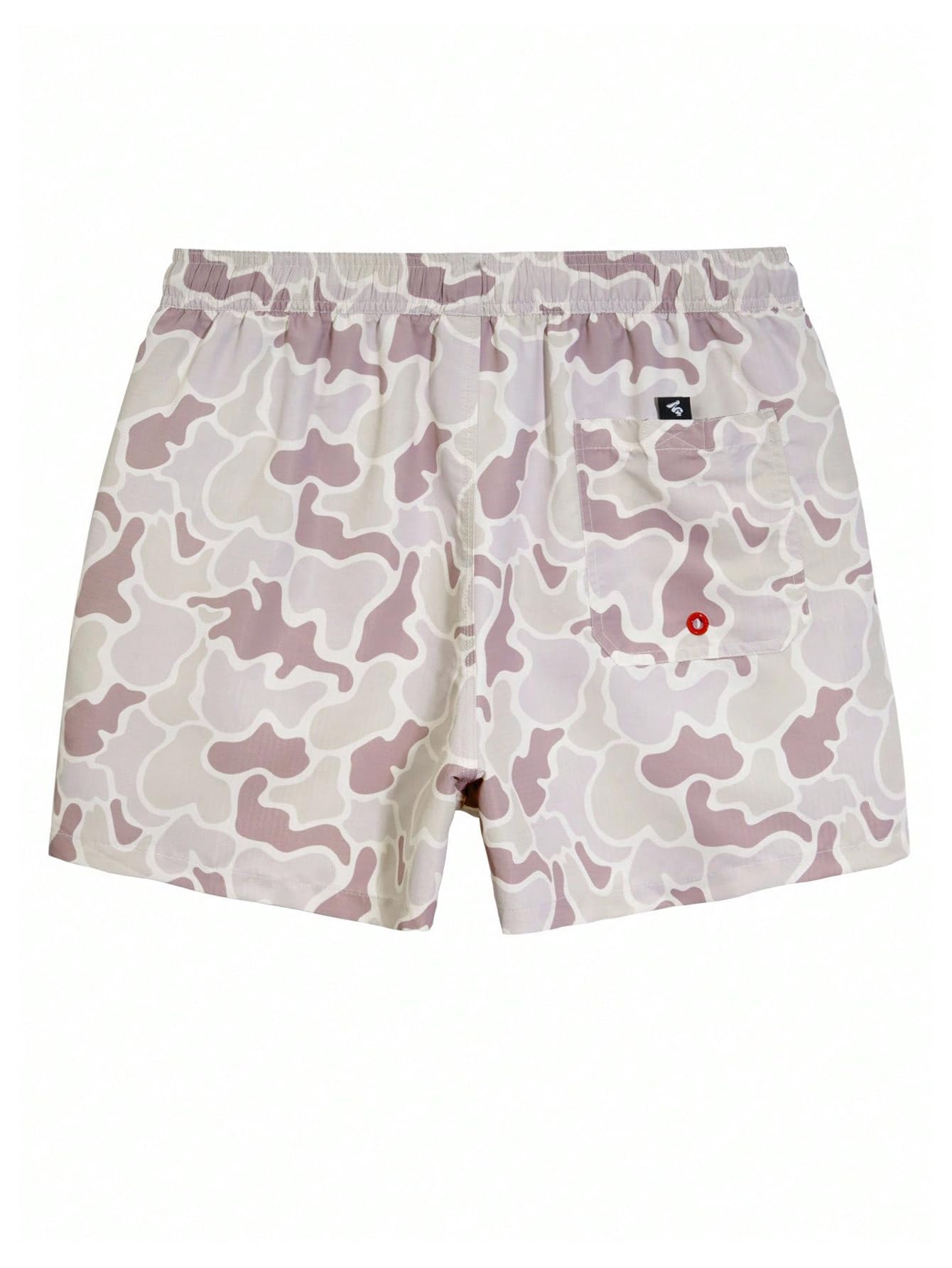 WDIRARA Men's Camo Swim Trunks Drawstring Waist Board Shorts with Lining Multicolor Large