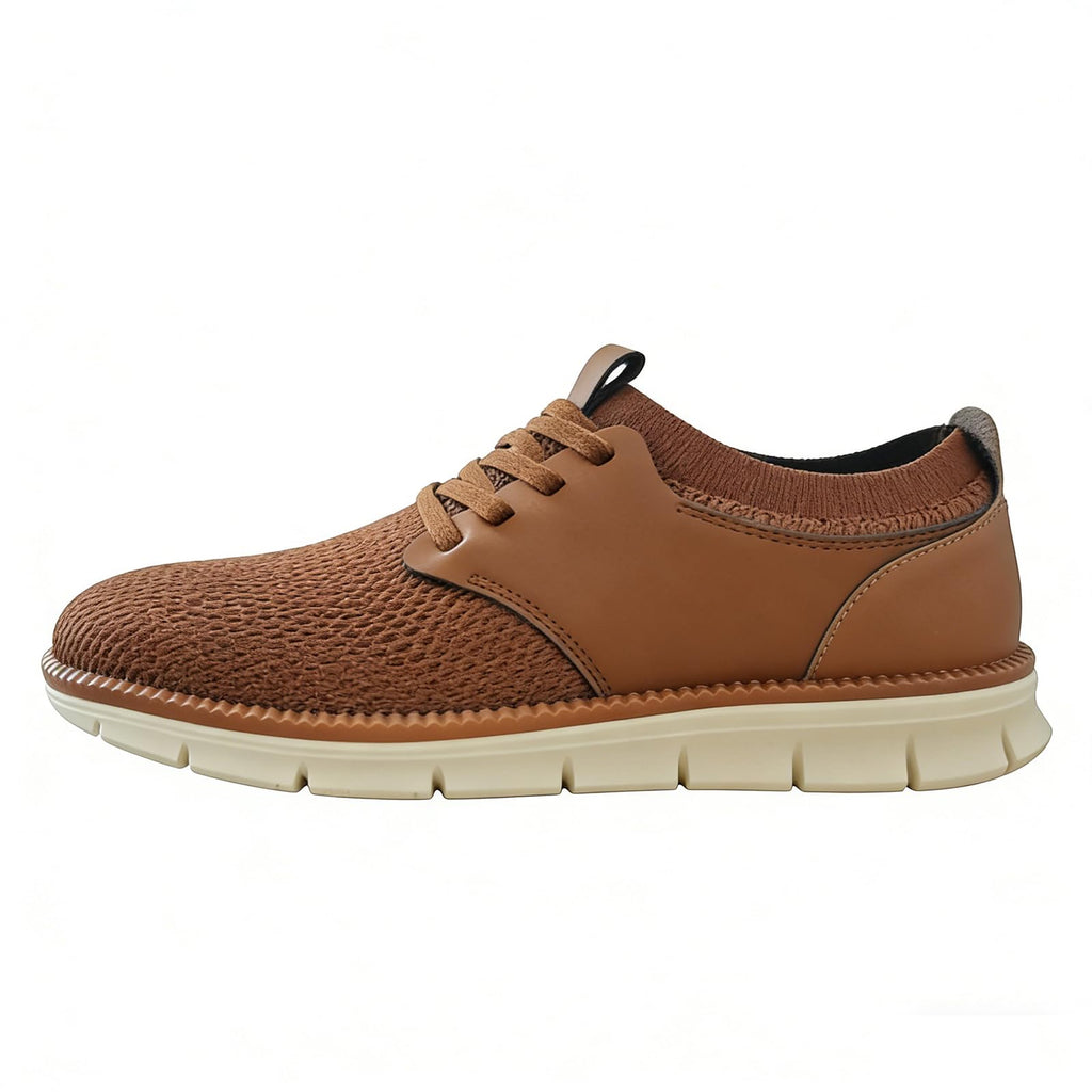 GOMUZO Men's KnitFlex Breeze Mesh Sneakers Casual Dress Sneakers Slip On Casual Dress Shoes Hands Free Walking Shoes (Brown, Adult, Men, 11, Numeric, US Footwear Size System, Medium)