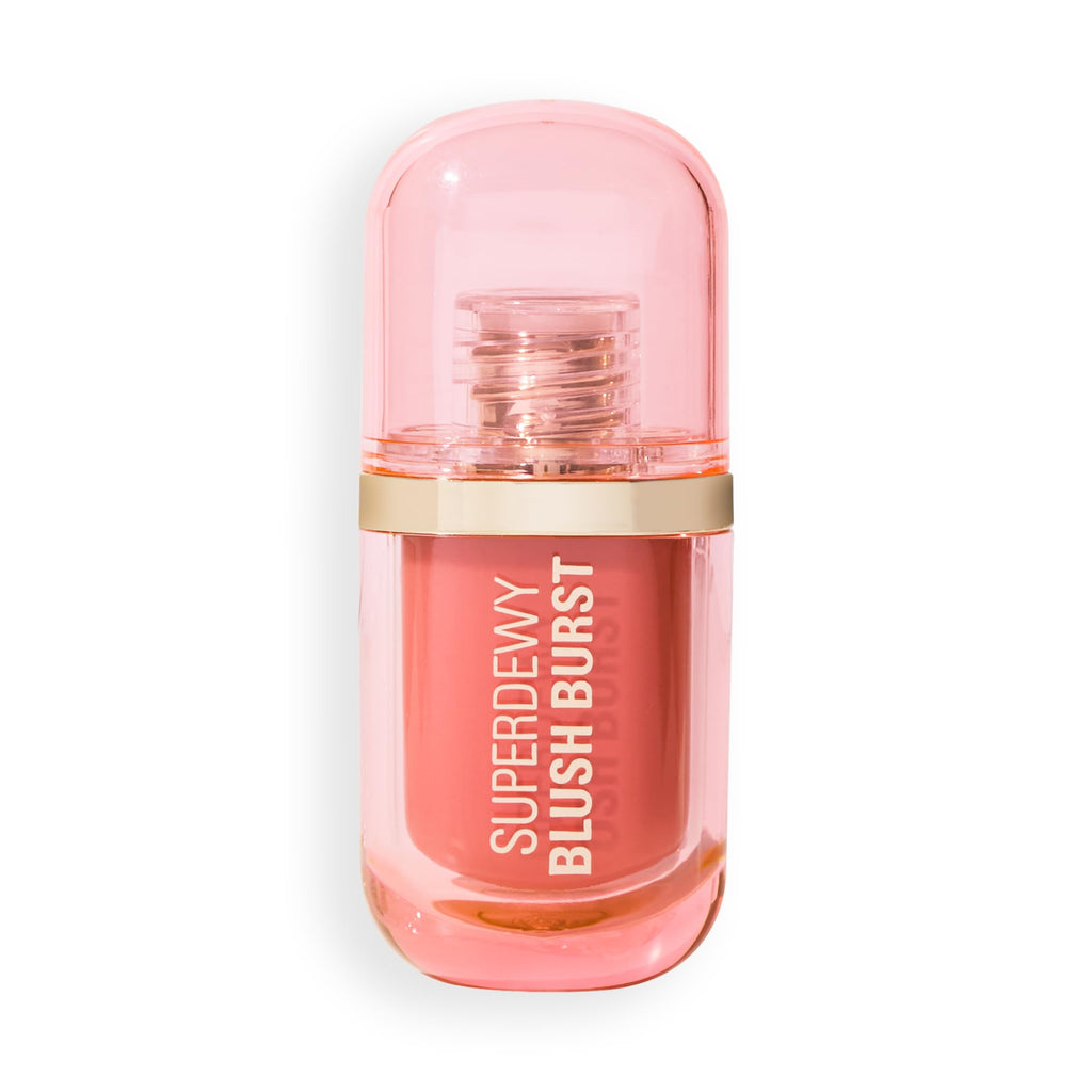 Revolution Beauty London, Superdewy Liquid Blush Burst, Buildable Color for Cheek, Serum Formula with Peptides & Hyaluronic Acid, Vegan & Cruelty-Free, Peach Spritz, 0.14 oz
