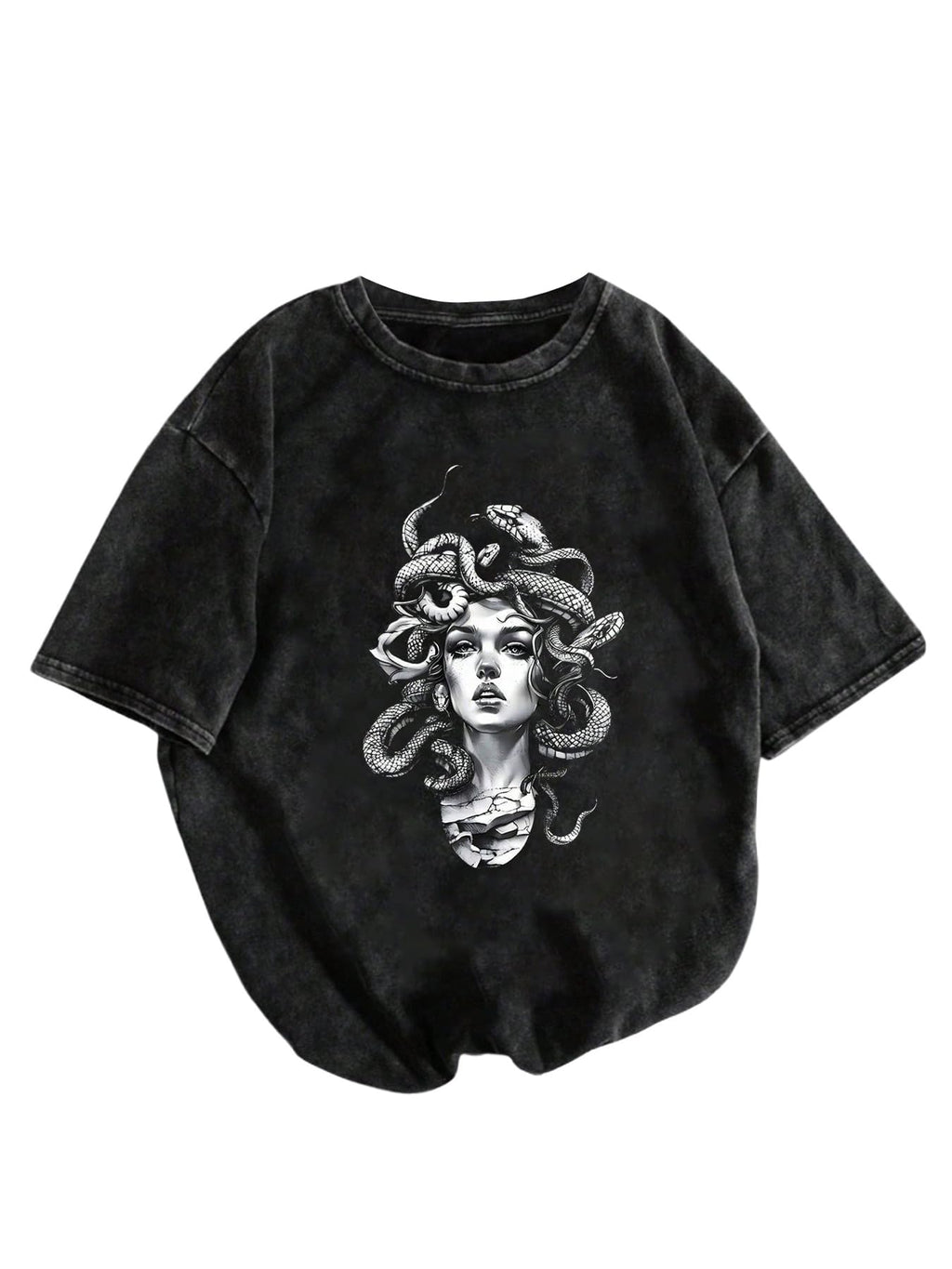 SOLY HUX Women's Graphic Grunge Vintage T Shirts Short Sleeve Summer Cool Tops Hip Hop Outfit Streetwear Black Graphic Small