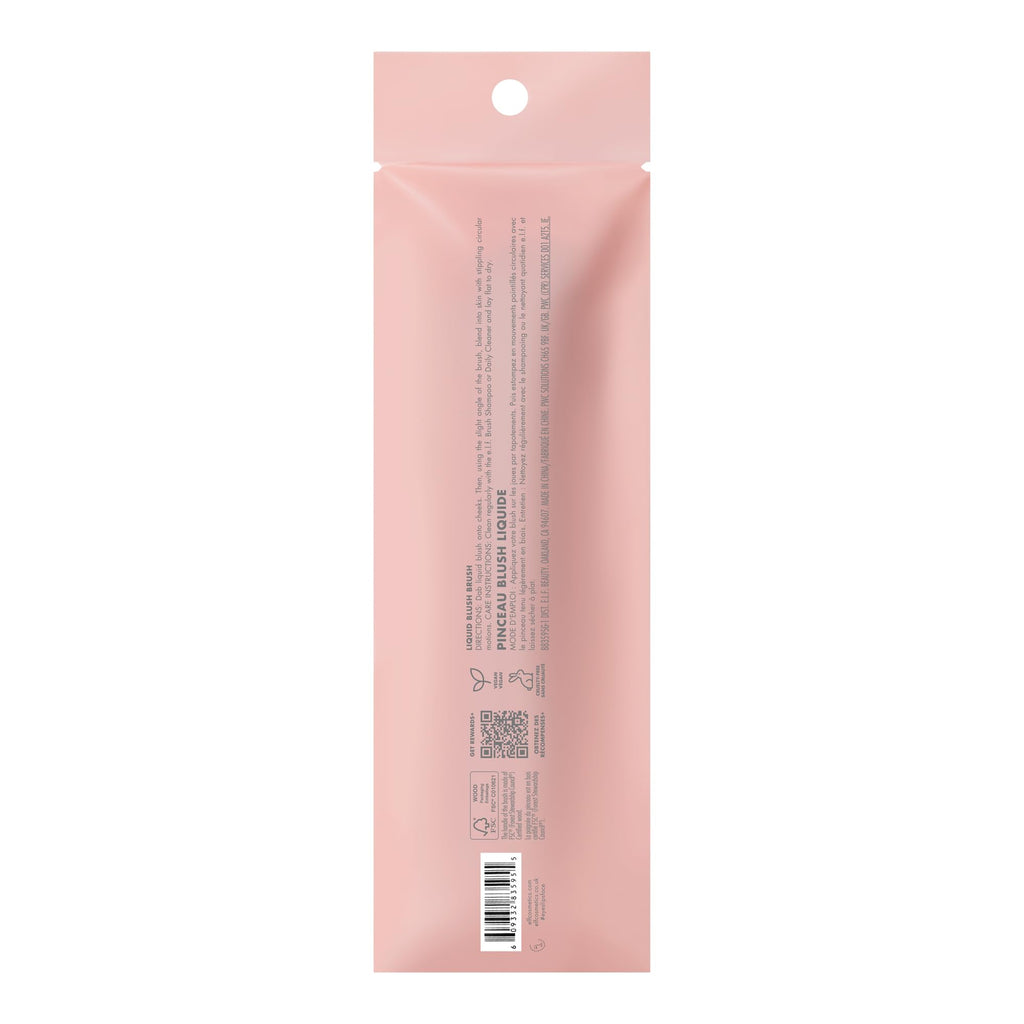 e.l.f. Camo Liquid Blush Brush, Angled Blush Brush Ideal For Applying & Blending Colors On Cheeks, Soft, Dense Bristles, Vegan & Cruelty-free