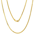 JEWELHEART 14K Real Gold Round Box Chain 1.3mm Yellow Real Gold Chains For Men Diamond Cut Link Chain Necklace For Women with Lobster Clasp 20"