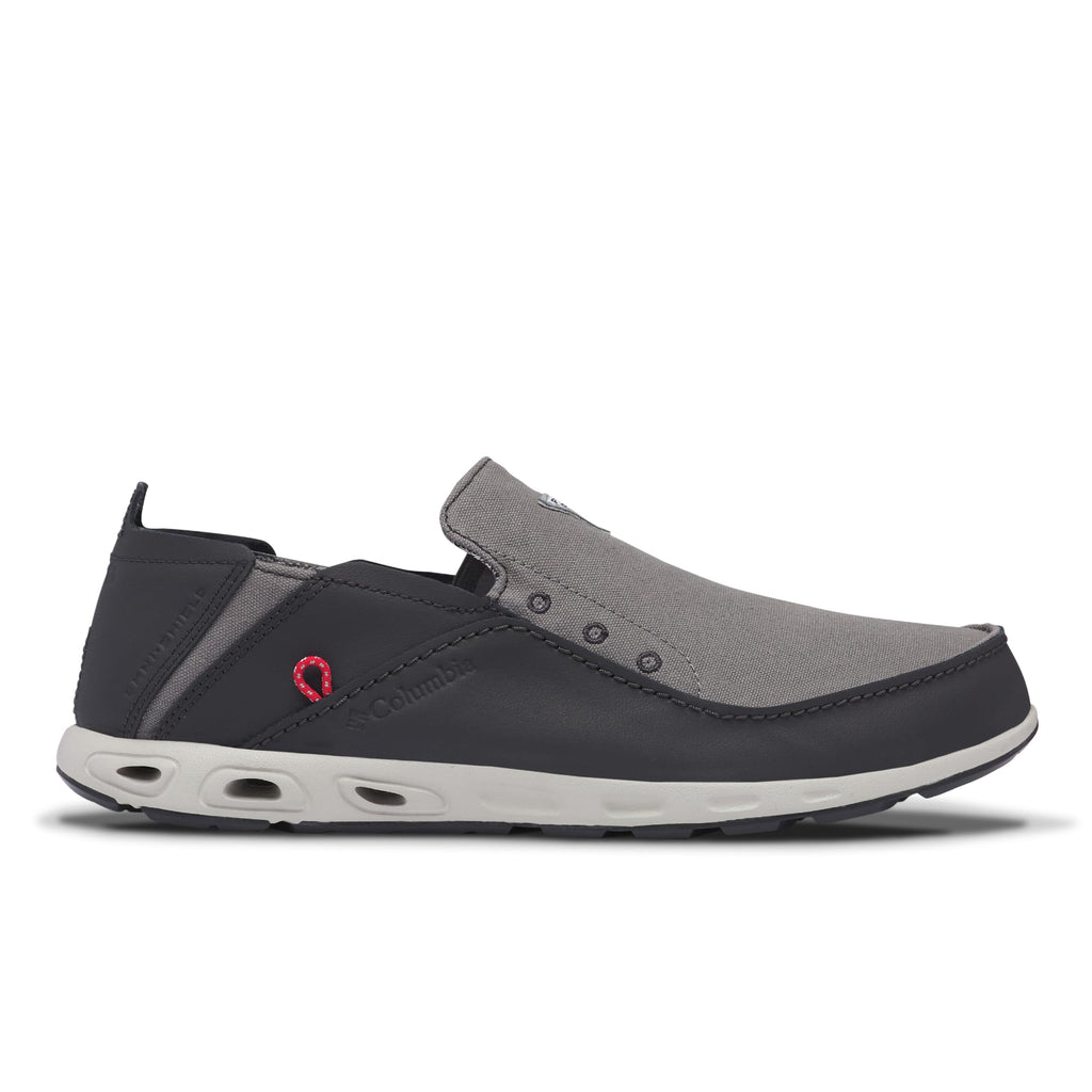 Columbia Mens Bahama Vent PFG Boat Shoe, Titanium MHW/Bright Red, 12 Wide US