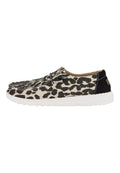 HEYDUDE Women's Wendy Leopard Sparkle Tan Size 8 | Women's Shoes | Women's Slip On Loafers | Comfortable & Light-Weight