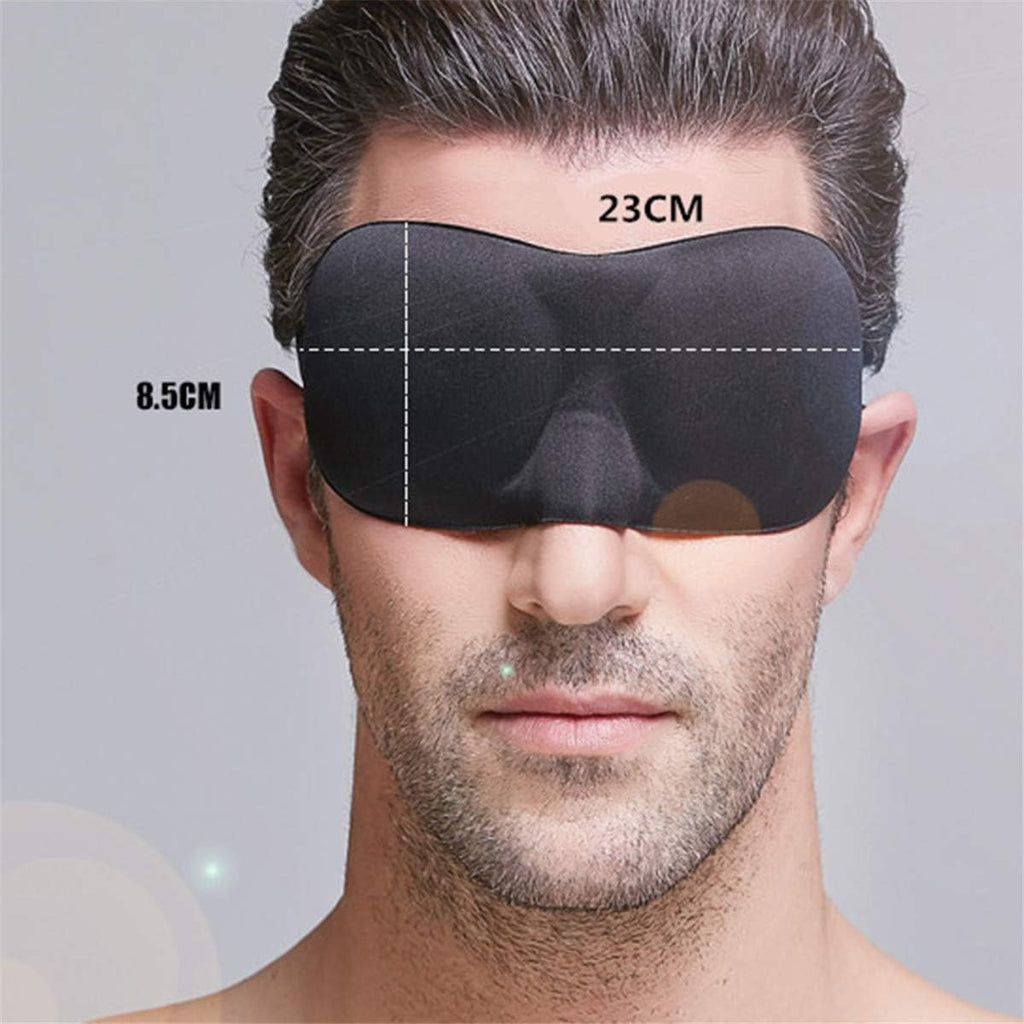 1Pc Black Sleep Mask 3D Sleeping Masks Eye Mask,Soft Silk Lightweight,Comfortable and Adjustable for Travel,Sleeping Masks,Easy to Carry,Sleep Masks and Snoring Health and Household,Sleep and Snoring