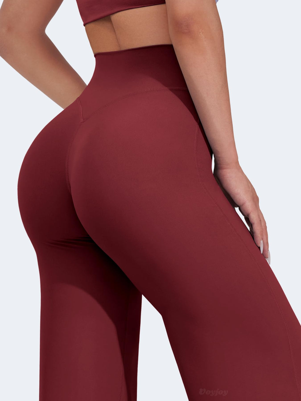 VOYJOY Straight Leggings Bottoms Wide Leg Pants for Women 29"/ 31.5"/33"/35" High Waist Stretch Casual Sweatpants