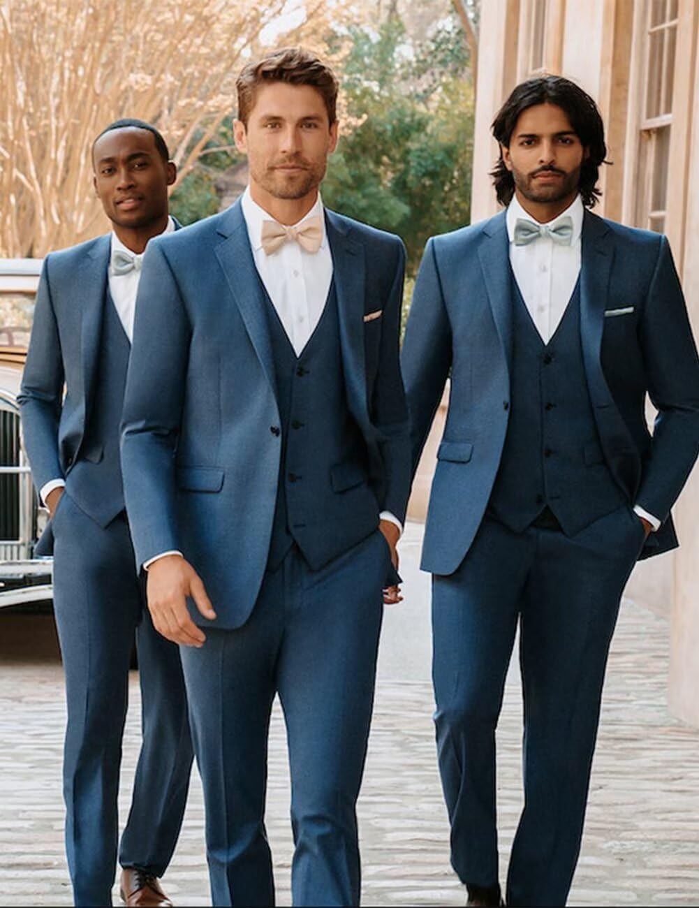 Wangyue Men 3 Piece Suit Sage Green Suits for Men Dinner Party Tuxedo Wedding Suit Groom Groosman, L