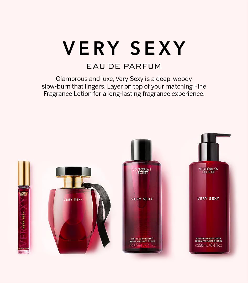 Victoria's Secret Very Sexy Eau de Parfum, Notes of Vanilla Orchid, Sun-Drenched Clementine and Wild Blackberry, Perfumes for Women, 1.7 oz