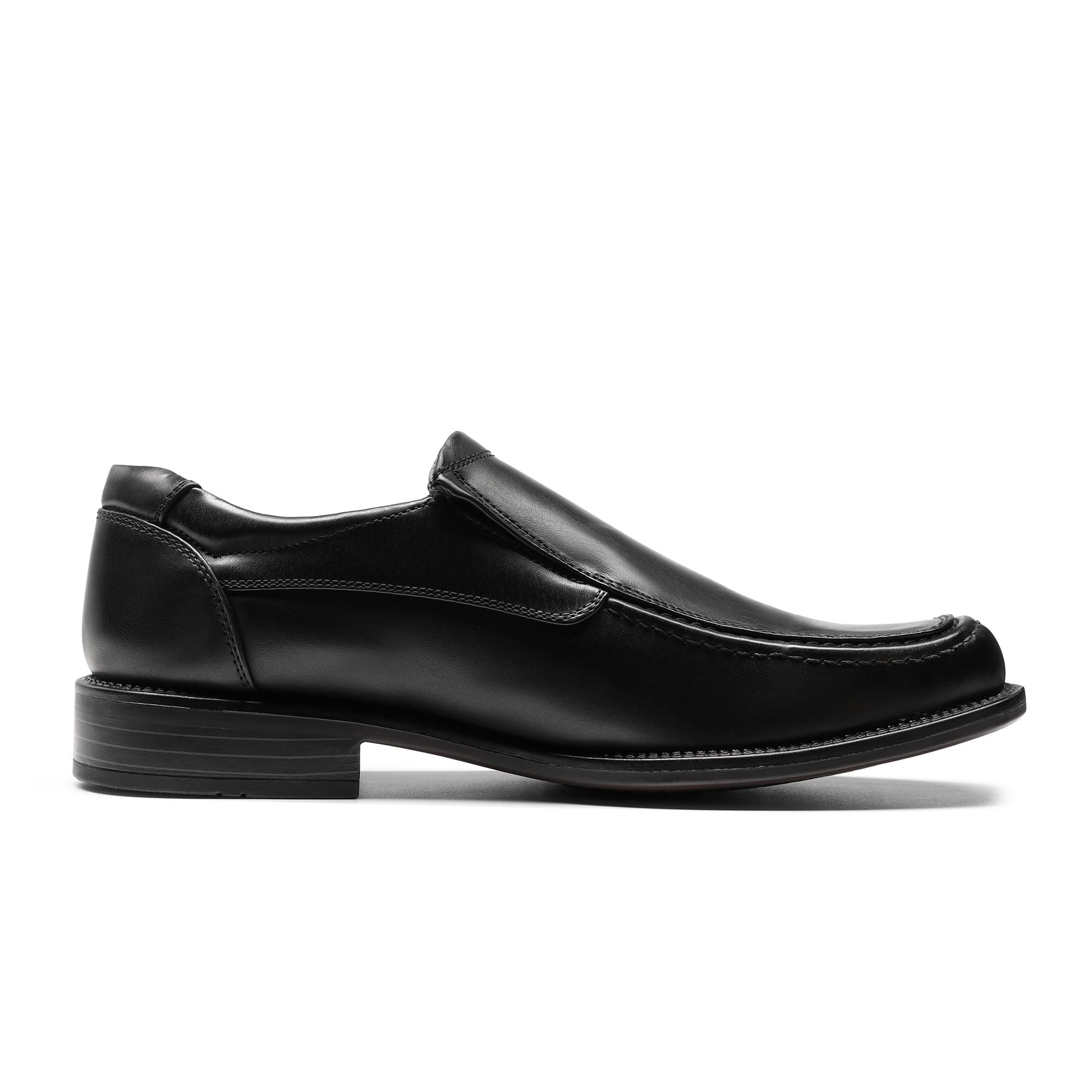Bruno Marc Men's Goldman-02 Slip on Leather Lined Square Toe Dress Loafers Shoes for Casual Weekend Formal Work,Size 12,Black,GOLDMAN-02