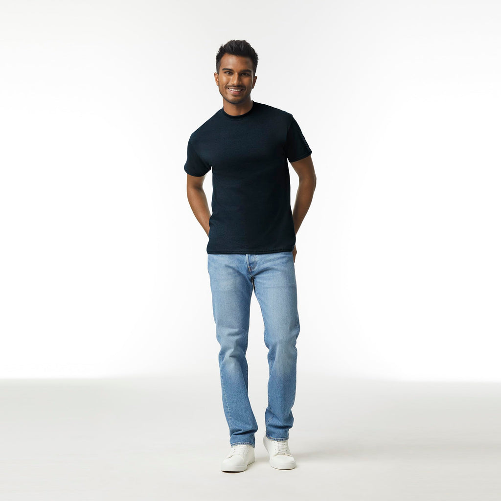 Gildan Adult Ultra Cotton T-Shirt, Style G2000, Multipack, Black (2-Pack), 2X-Large
