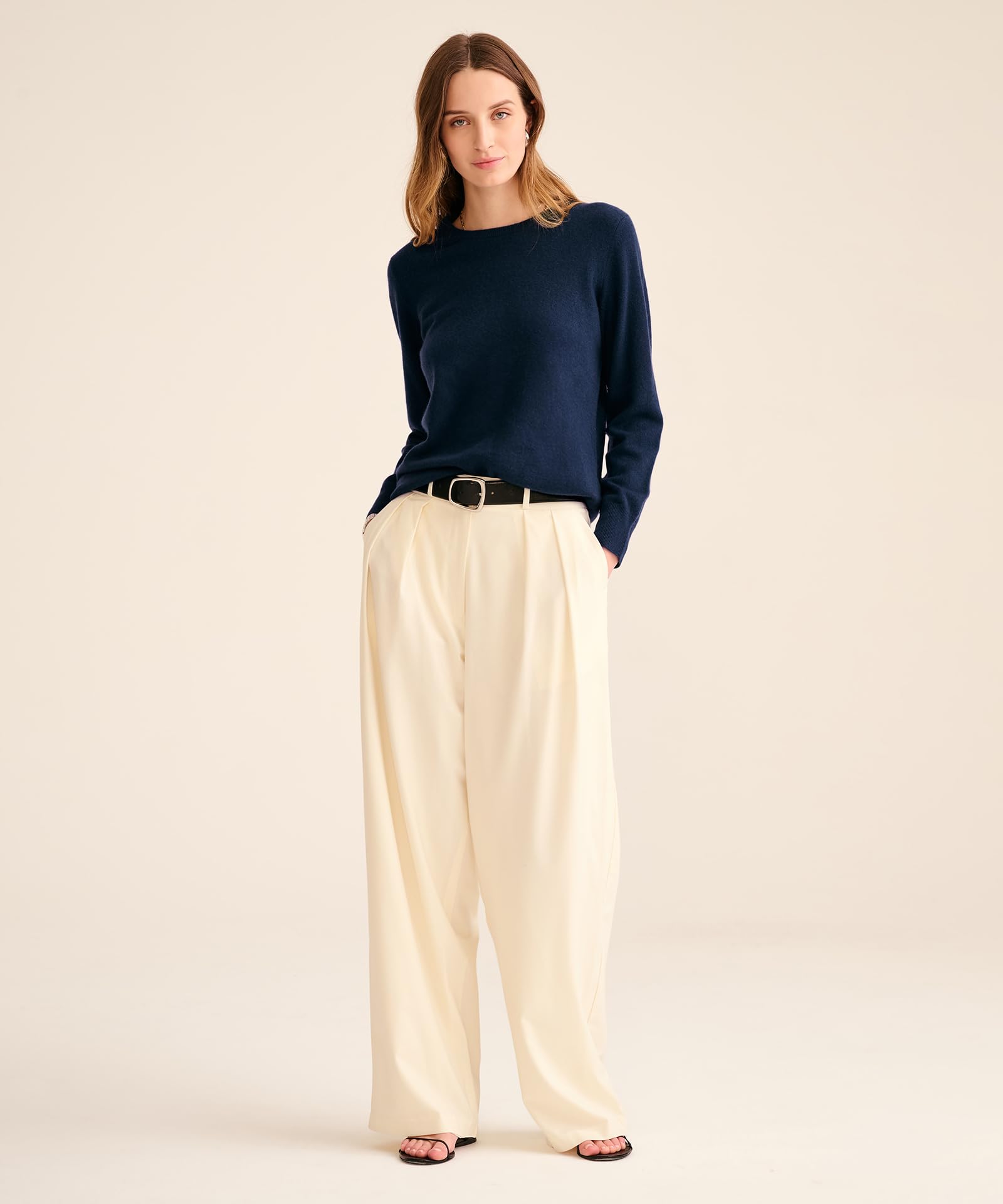 NAADAM The Original Cashmere Crewneck Sweater, Navy, M