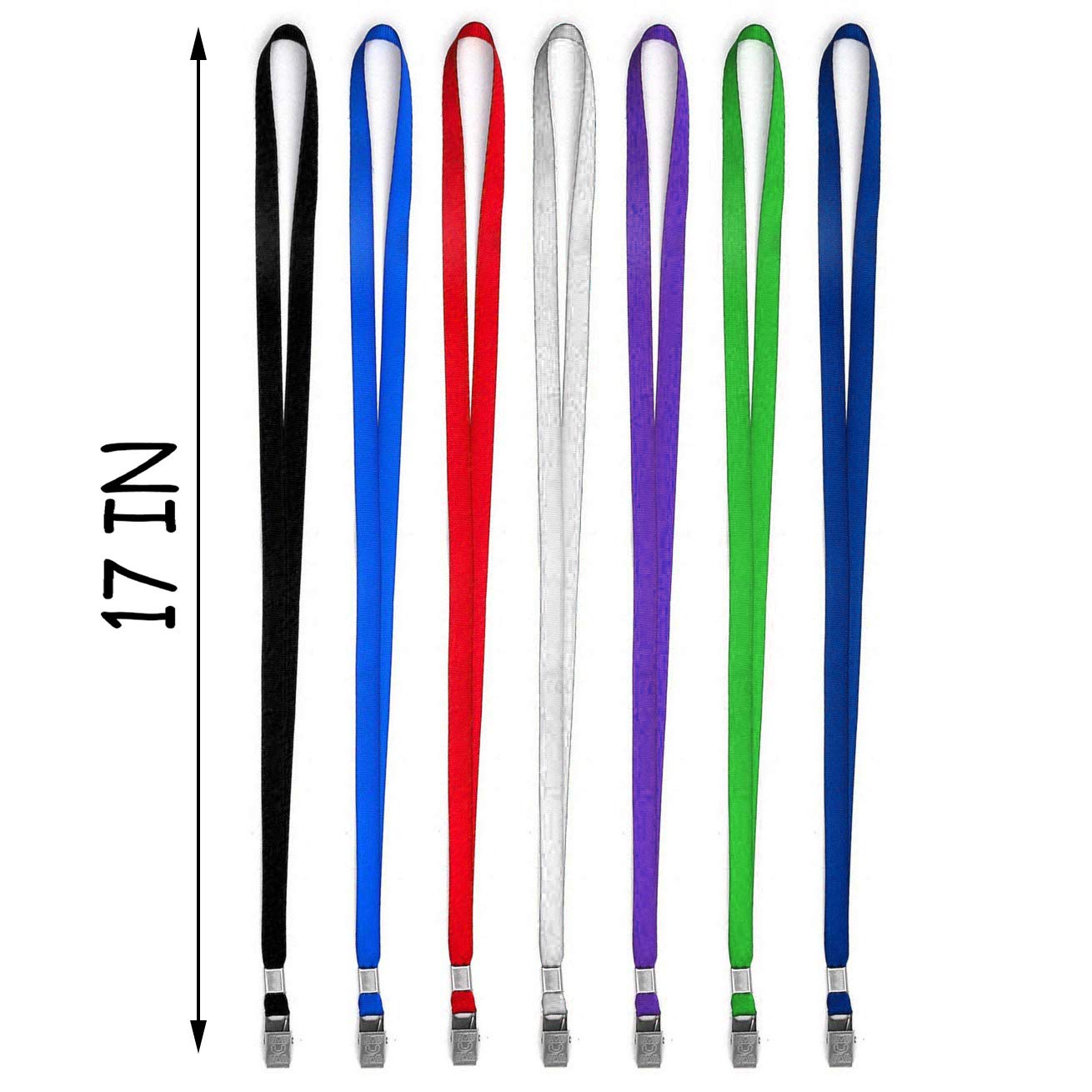 Beebel Gray Lanyards 100 Pack Nylon Flat Badge Lanyard for Id Badge Name Tag (Gray, 100 Pack)