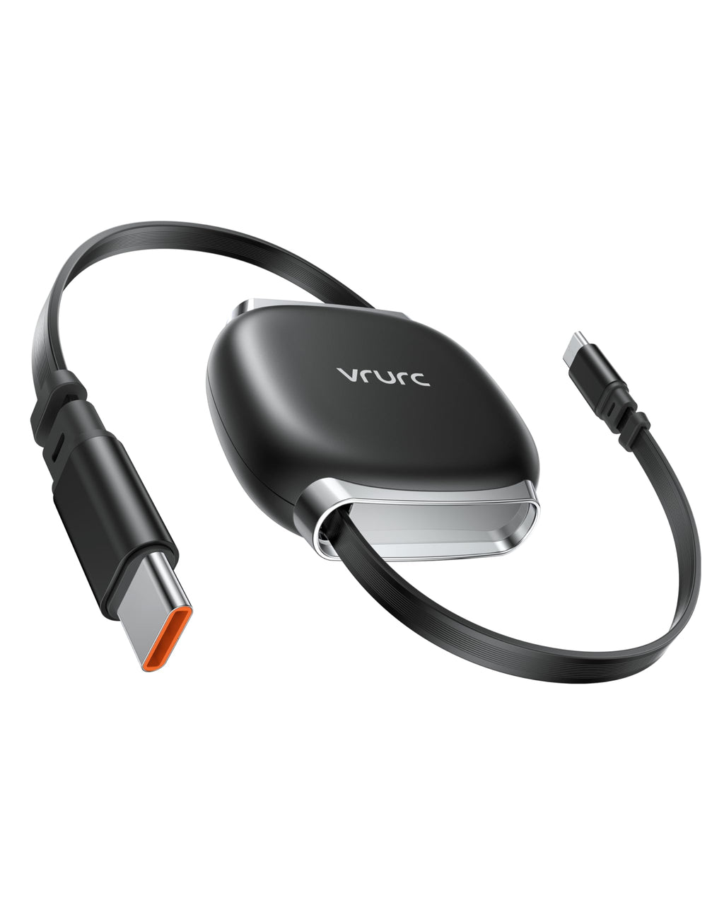 VRURC C Charger USB Retractable - 240W Fast Charging Multi Charging Cable Retractable USB C to USB C Cable Mag Snap Storage Compatible with Car Vehicle Travel 3.3ft Length 48V 3.25A