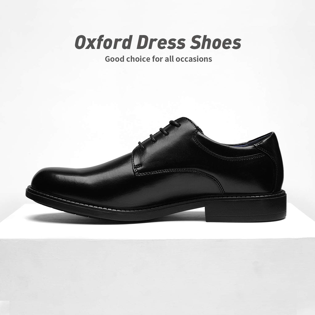Bruno Marc Men's Dress Oxford Shoes Classic Lace Up Formal Shoes,Size 12W,Black,DOWNINGWIDE-02