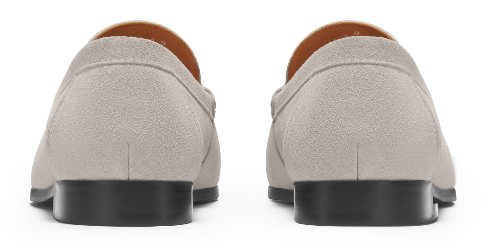 Journey West Suede Slip-on Penny Loafers Shoes for Men Beige US 9