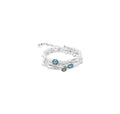 Uno de 50 TRIPLE BRACELET DELIRIUM, Sterling Silver-Plated with Crystal Elements
