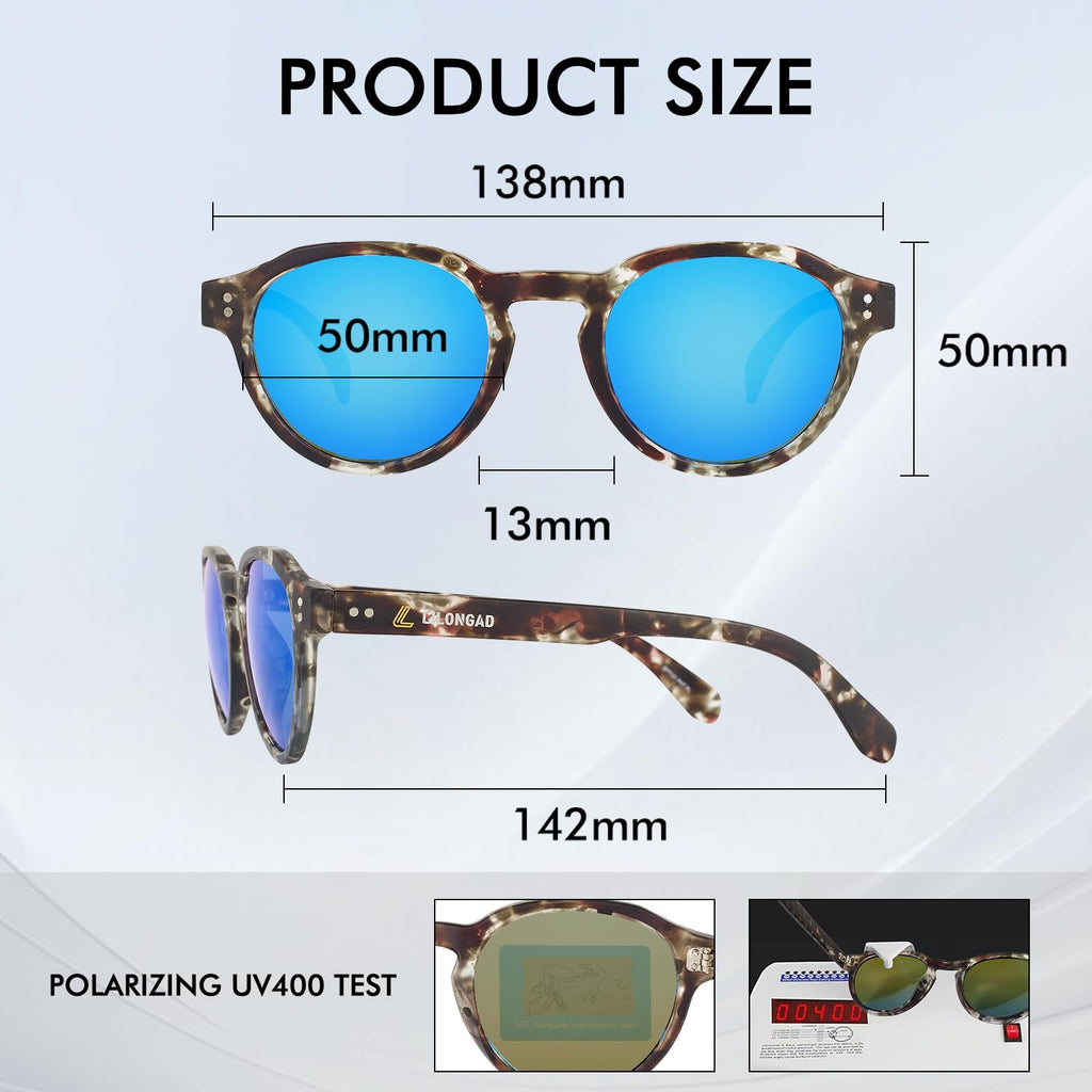 LILONGAD PC-Polarized Sunglasses for Men & Women – UV400, Anti scratch polarized sunglasses, Lightweight TR90 Frame for Driving & Outdoor Use (Orange/Red Revo)