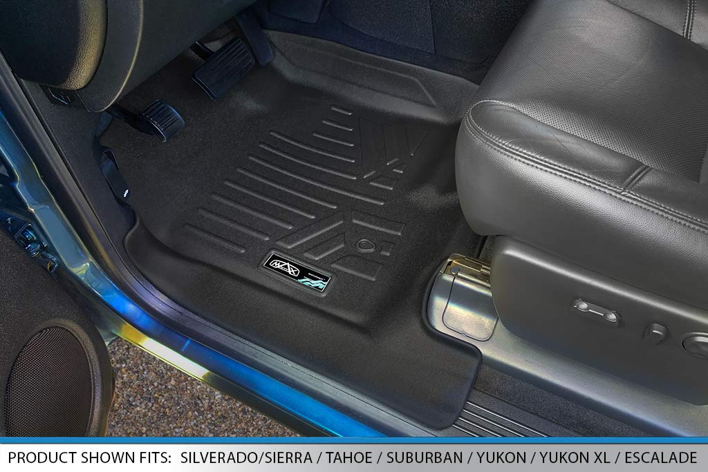 MAXLINER Custom Fit Floor Mats 3 Row Liner Set Compatible with 2007-2014 Chevrolet Suburban
