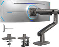 HUANUO TitanLift Heavy Duty Monitor Arm for Screens up to 49", Holds 44 lbs, Aluminum Ultrawide Screen Desk Mount, Fully Adjustable Single Gaming Monitor Mount with Dual C-Clamp, Max VESA 100x100mm