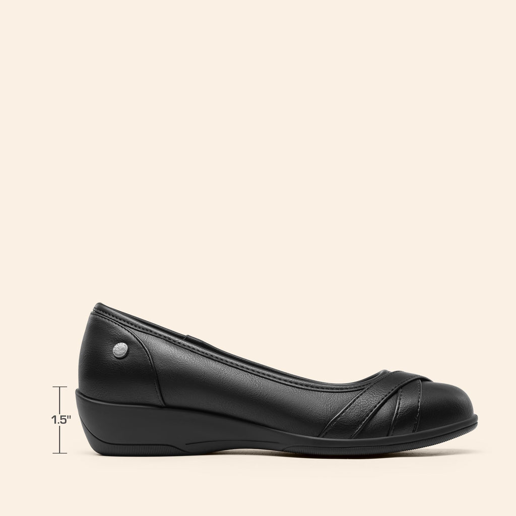 DREAM PAIRS Women's Ballet Flats Business Office Work Dress Shoes Comfortable Dressy Flats for Women,Size 7,Black,DWUMFA2503