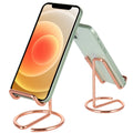 ROPOSY Cell Phone Stand for Desk, Cute Metal Rose Gold Cell Phone Stand Holder Desk Accessories, Compatible with All Mobile Phones, iPhone, iPad
