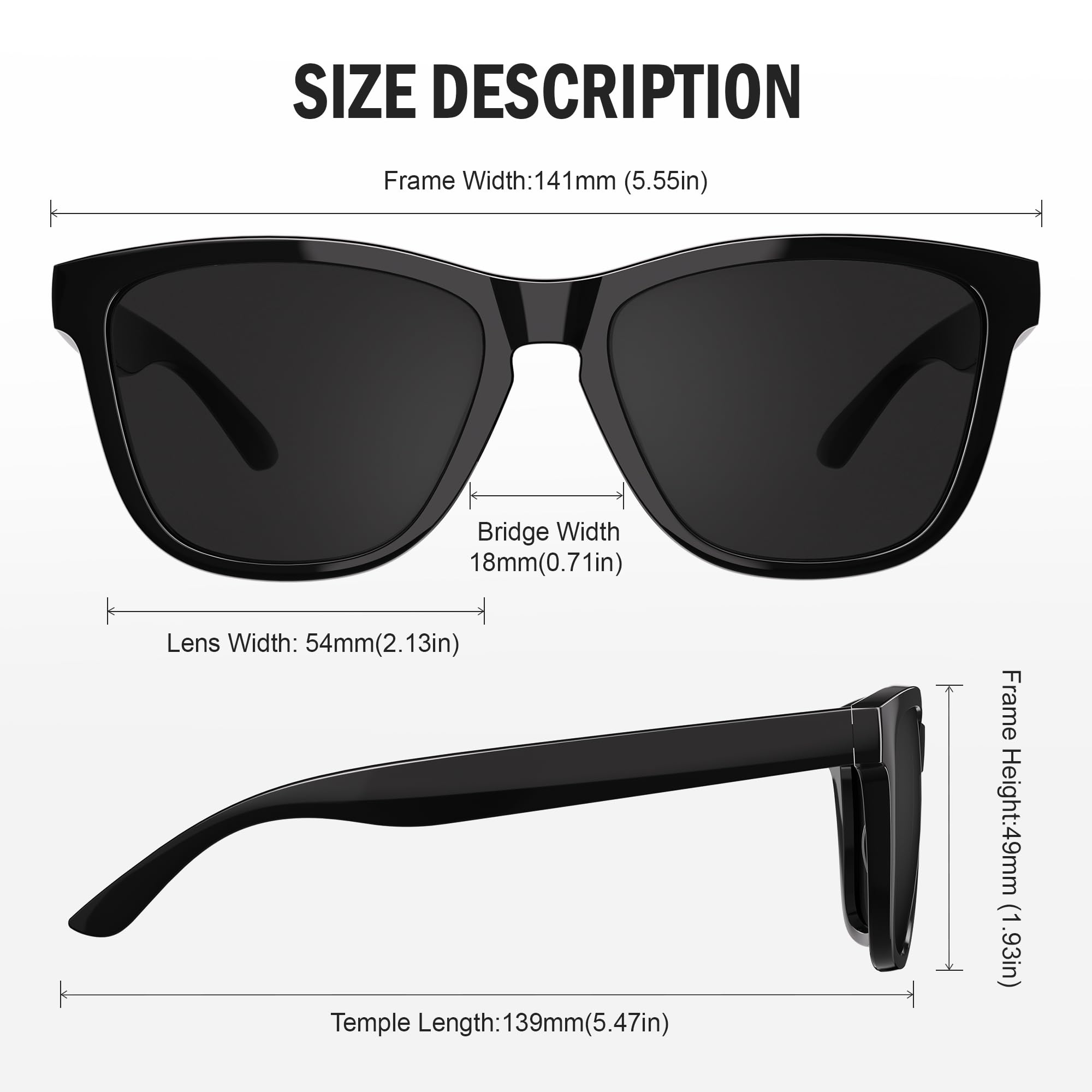 logclub Polarized Sunglasses Womens Men - Classic Retro UV Protection Driving Sun Glasses (BlackG+ChaTC+Pink)