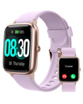 GRV Smart Watch for iOS and Android Phones (Answer/Make Calls), Watches for Men Women IP68 Waterproof Smartwatch Fitness Tracker Watch with Heart Rate/Sleep Monitor Steps Calories Counter (Violet)