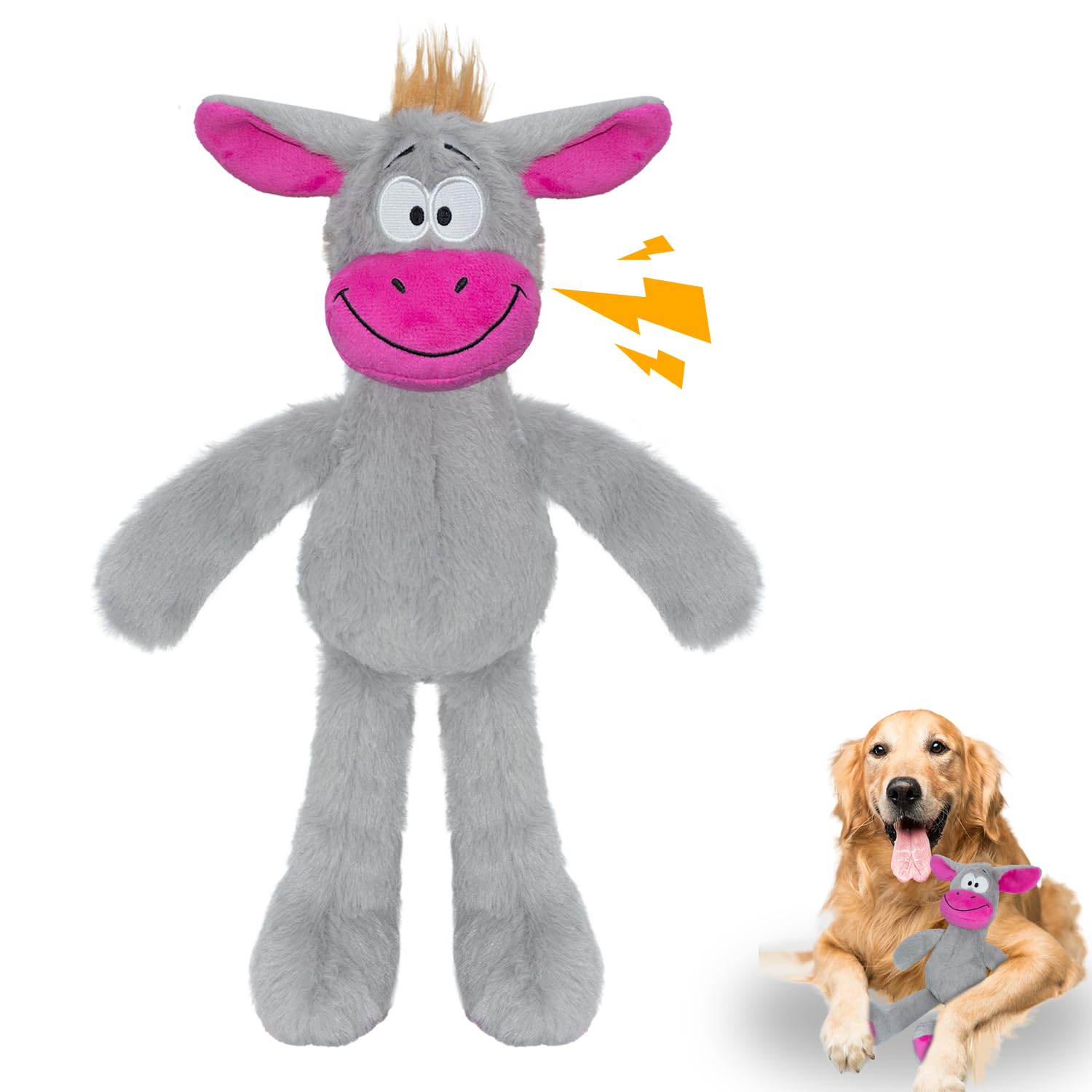 LSSYYQQ Squeak Dog Toys,Plush Chew Toys for Large Dogs, Crinkle Stuffed Animal Tail,Hands,Ears,Squeaky Interactive Toys for Small Medium Dogs,Keep Them Busy,not for Aggressive chew Dogs