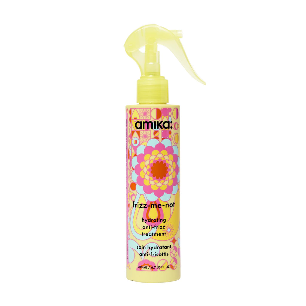 amika frizz-me-not hydrating anti-frizz treatment, 200ml | lightweight hydrating spray for medium to thick coarse hair types 2a-4c, humidity + heat protection, smooth frizz for up to 72 hours