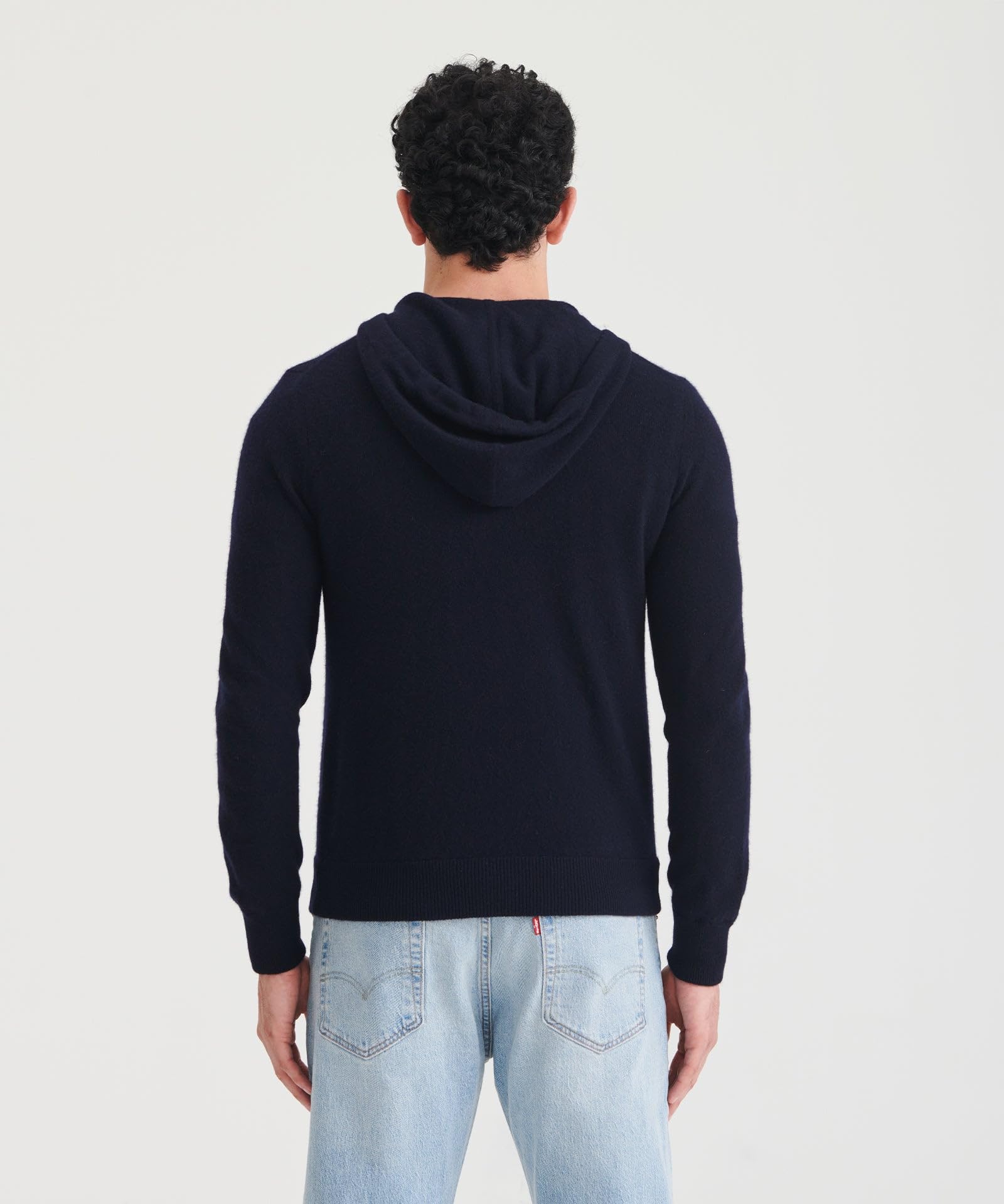 NAADAM Signature Cashmere Zip Hoodie,Navy,M