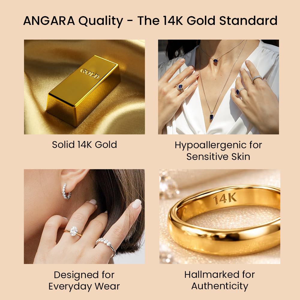 Angara 0.38 ct Emerald Teardrop V-Bale Necklace with Diamond in 14K Yellow Gold | Natural Prong-Set Emerald Pendant for Women | July Birthday Gemstone Jewelry Gift | 6x4mm
