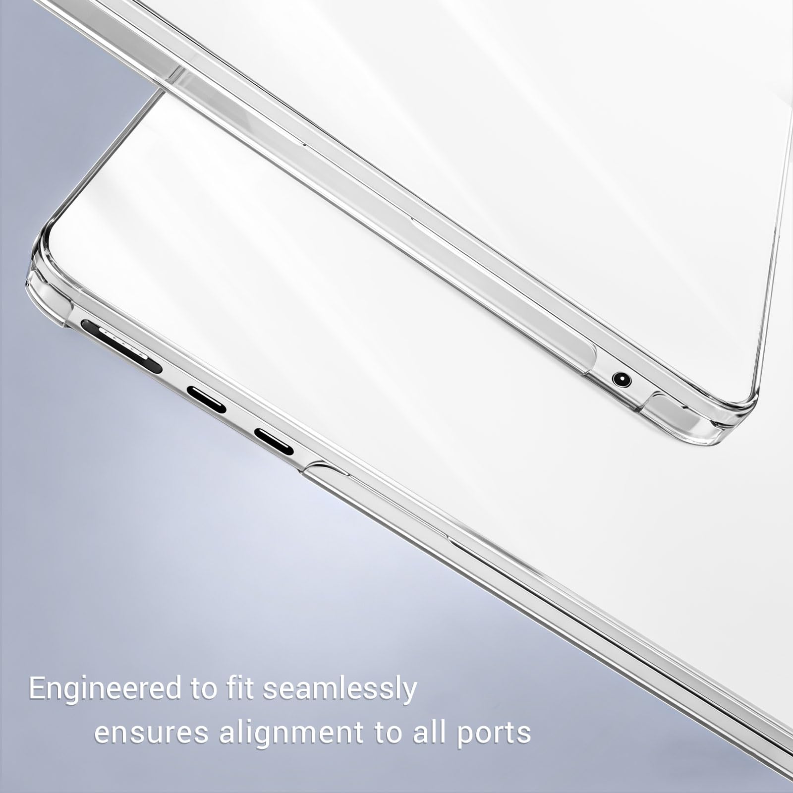 MOSISO Compatible with MacBook Air 13 inch Case M5 2026 M4 2025 M3 M2 2024-2022 A3449 A3240 A3113 A2681, Hard Shell&Keyboard Cover&Screen Film&Type C for MacBook Air 13.6 inch Case, Crystal Clear