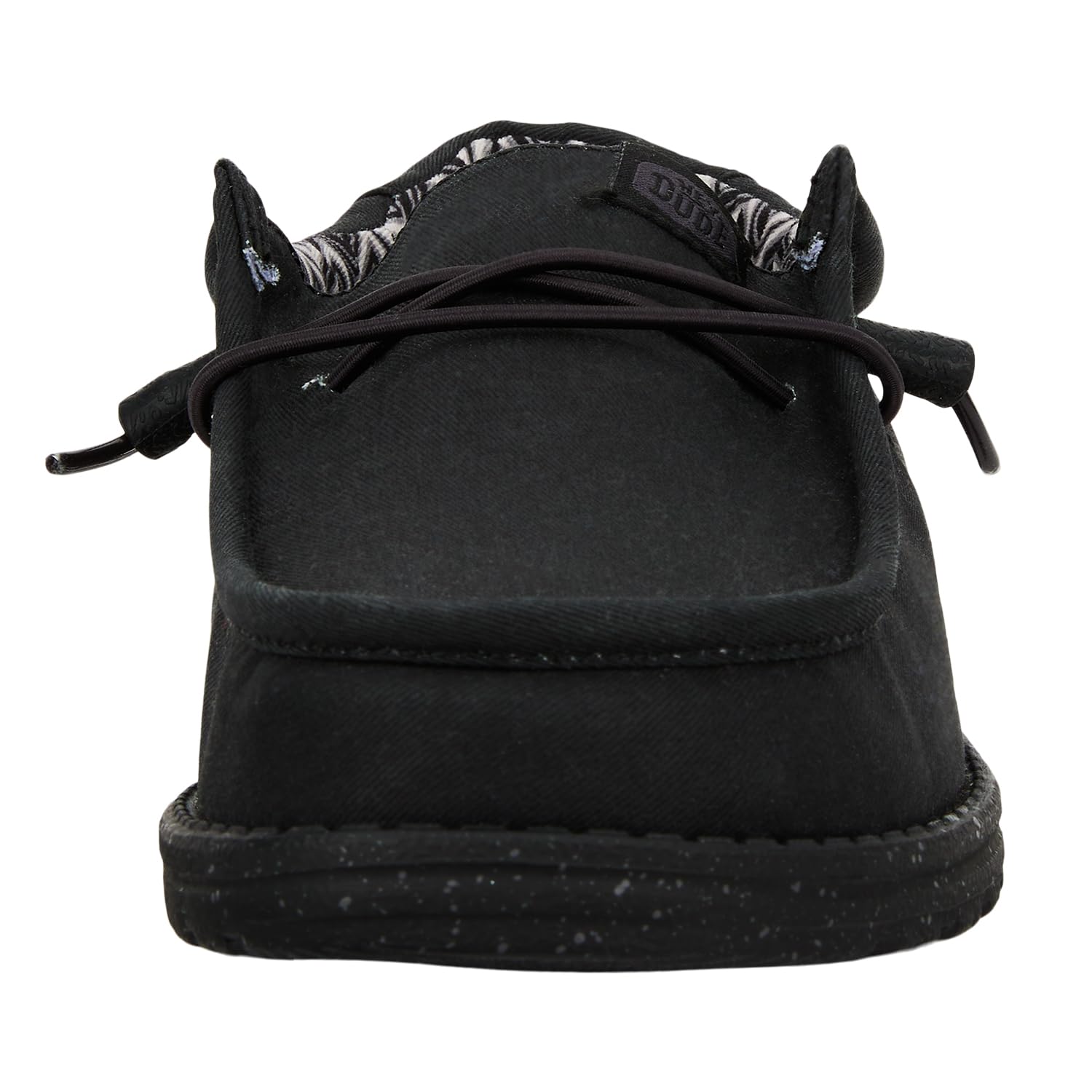 HEYDUDE Men's Wally Stretch Canvas Black/Black Size 12 | Men's Shoes | Men Slip-on Loafers | Comfortable & Light-Weight