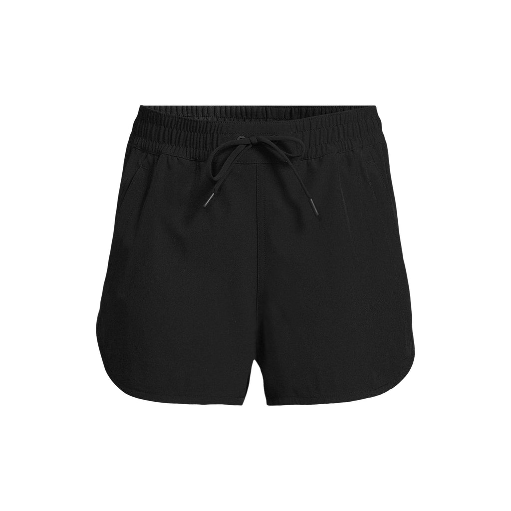 Lands' End Women's 3" Packable Cover-up Swim Shorts 2 Black