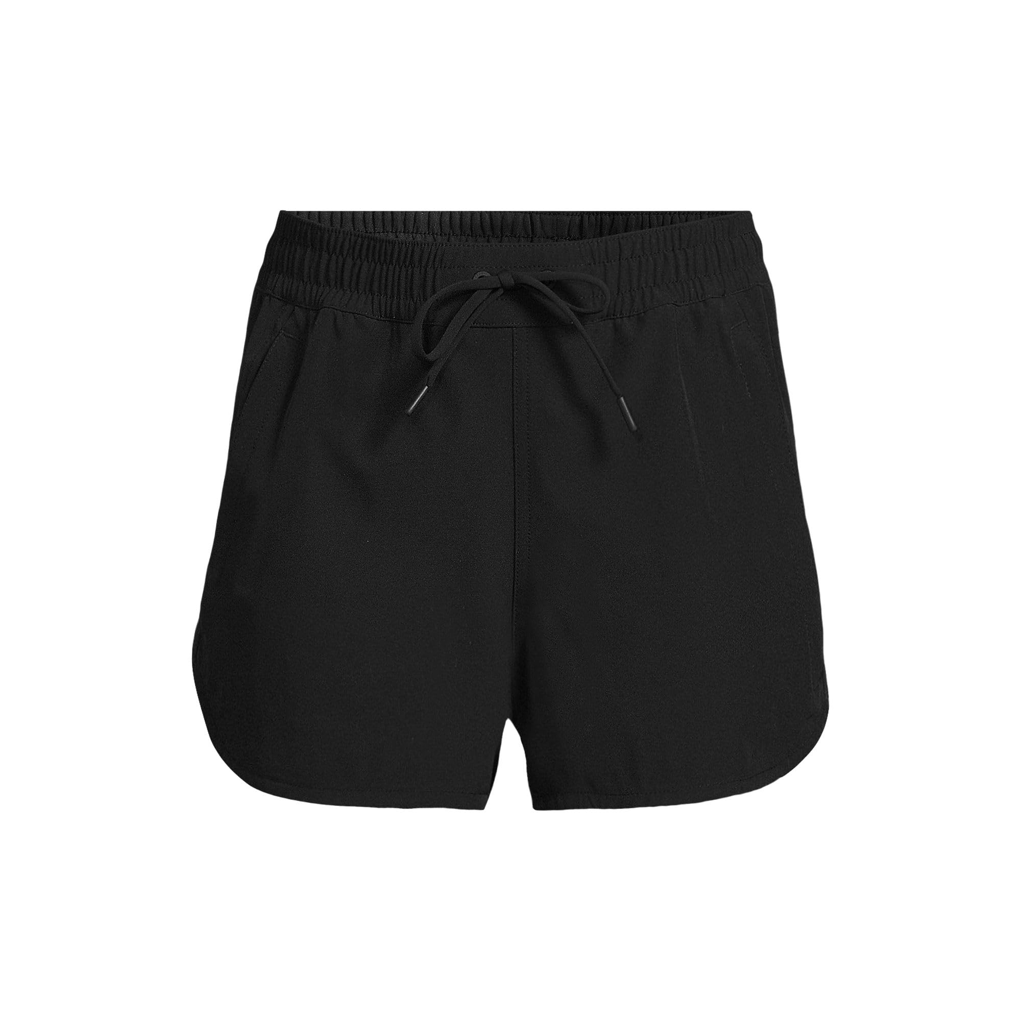 Lands' End Women's 3" Packable Cover-up Swim Shorts 2 Black
