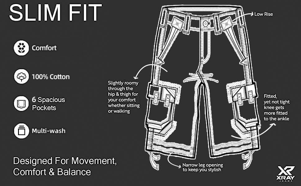 X RAY Men's Belted Long Cargo Shorts for Men, Below Knee Length Mens Cargo Shorts, 3/4 Pants (Big and Tall Shorts for Men) Black 54